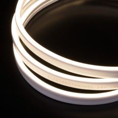 Светодиодный гибкий неон 24 В 10 Вт/м 120 Led/м 2835 IP65, дневной белый 4200K, 5м 24V 10W 120Led 2835 IP65