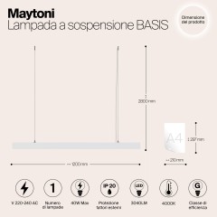Подвесной светильник Technical P051PL-L40W4K
