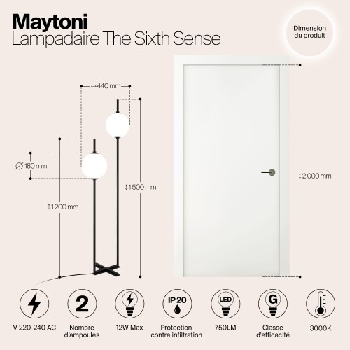 Напольный светильник (торшер) Maytoni Z020FL-L12BK