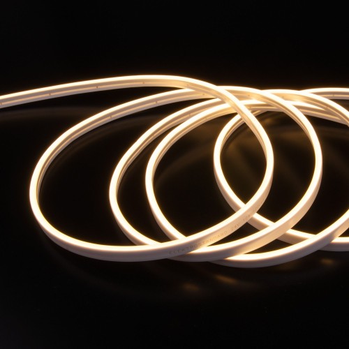 Светодиодный гибкий неон 24 В 10 Вт/м 120 Led/м 2835 IP65, теплый белый 3300K, 5м 24V 10W 120Led 2835 IP65