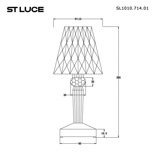 SL1010.714.01 Прикроватная лампа ST-Luce Синий/Синий LED 1*2W 3000K - 6000K SPARKLE