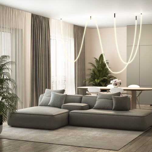 Гибкий неон 336Led 12W IP20 3000K Full light круглый теплый белый, 3 м 24V 12W 336Led 2835 IP20