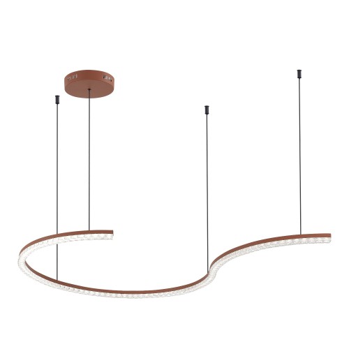 SL1018.603.01 Светильник подвесной ST-Luce терракотовый/прозрачный LED 1*65W 4000K EUCLIDICS