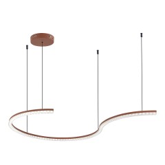 SL1018.603.01 Светильник подвесной ST-Luce терракотовый/прозрачный LED 1*65W 4000K EUCLIDICS