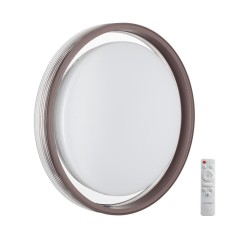 7698/DL MARON SN 148 Светильник пластик/кофе/прозрачный LED 48Вт 3000-6000K D475 IP43 пульт ДУ MEDEN