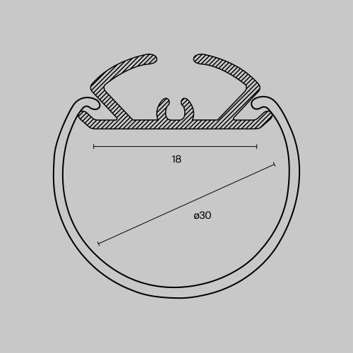 Комплектующие к светодиодной ленте Led Strip ALM-D30-S-2M