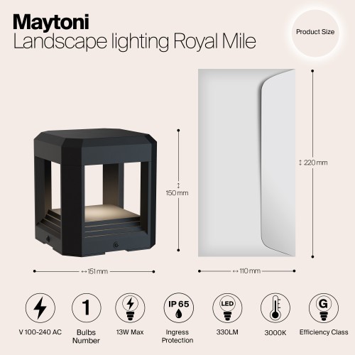 Ландшафтный светильник Outdoor O019FL-L13GR3K