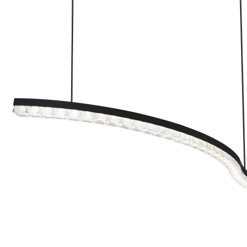 SL1018.403.01 Светильник подвесной ST-Luce черный/прозрачный LED 1*65W 4000K EUCLIDICS