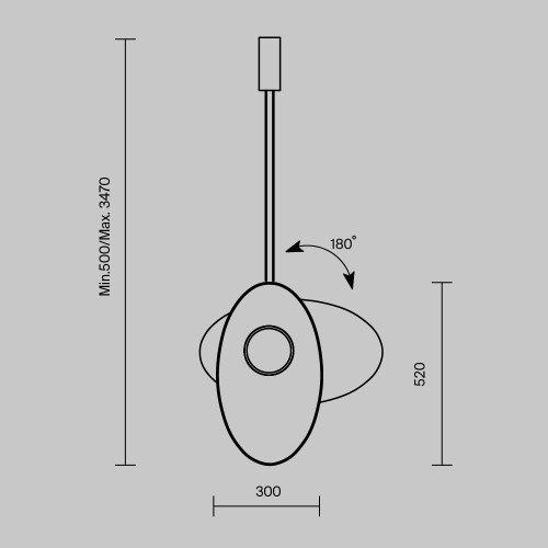 Подвесной светильник Maytoni MOD396PL-L10GR3K