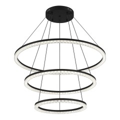 SL1018.403.03 Светильник подвесной ST-Luce черный/прозрачный LED 1*130W 4000K EUCLIDICS