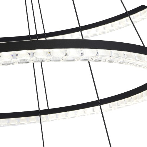 SL1018.403.03 Светильник подвесной ST-Luce черный/прозрачный LED 1*130W 4000K EUCLIDICS