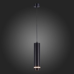 ST115.433.12 Светильник подвесной Черный LED 1*12W 3000K 936Lm Ra>90 120° IP20 D80xH300 165-265V Подвесные светильники