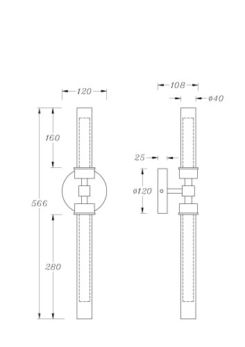 Настенный светильник (бра) Maytoni MOD116WL-L7BS3K
