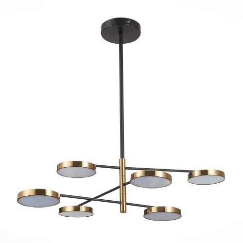 SL1605.413.06 Светильник потолочный  ST-Luce Черный/Латунь, Белый LED 6*7,5W 3000K FARONE