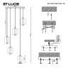 SL1193.303.05 Светильник подвесной ST-Luce Латунь/Янтарный,Дымчатый,Голубой LED 5*10W 3000K SUMMER