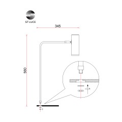 SL1006.404.01 Прикроватная лампа ST-Luce Черный/Черный LED 1*3W 3000K ARPER