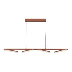 SL1018.603.04 Светильник подвесной ST-Luce терракотовый/прозрачный LED 1*32W 4000K EUCLIDICS