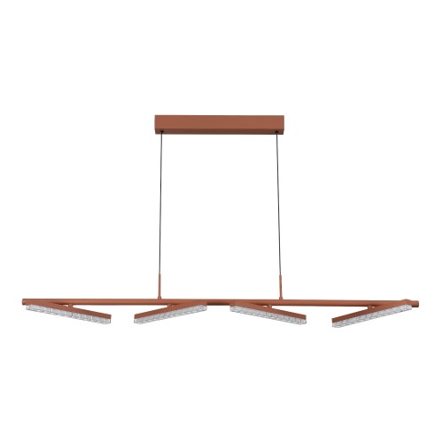 SL1018.603.04 Светильник подвесной ST-Luce терракотовый/прозрачный LED 1*32W 4000K EUCLIDICS