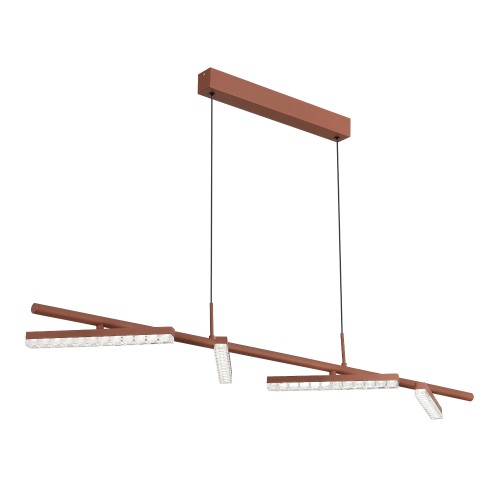 SL1018.603.04 Светильник подвесной ST-Luce терракотовый/прозрачный LED 1*32W 4000K EUCLIDICS