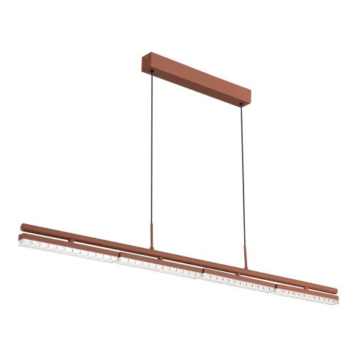 SL1018.603.04 Светильник подвесной ST-Luce терракотовый/прозрачный LED 1*32W 4000K EUCLIDICS