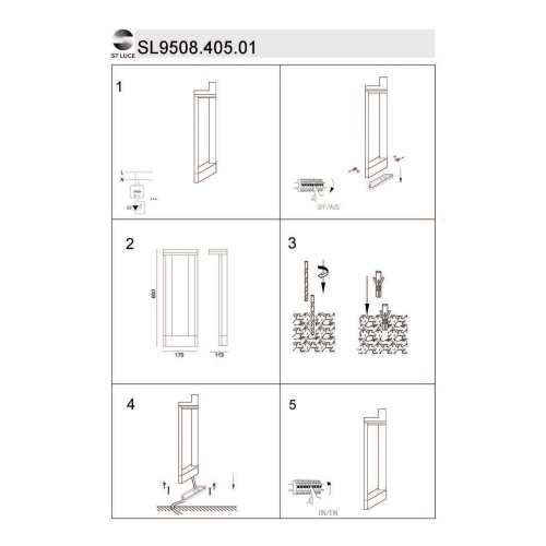 SL9508.405.01 Светильник уличный наземный ST-Luce Черный LED 1*10W 4000K VITAE