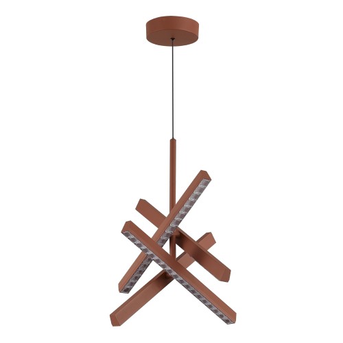 SL1018.613.04 Светильник подвесной ST-Luce терракотовый/прозрачный LED 1*43W 4000K EUCLIDICS