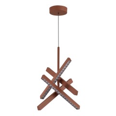 SL1018.613.04 Светильник подвесной ST-Luce терракотовый/прозрачный LED 1*43W 4000K EUCLIDICS