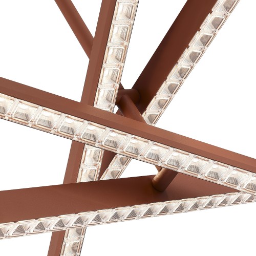 SL1018.613.04 Светильник подвесной ST-Luce терракотовый/прозрачный LED 1*43W 4000K EUCLIDICS