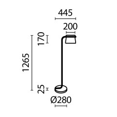 Напольный светильник (торшер) Maytoni MOD170FL-L8BS3K