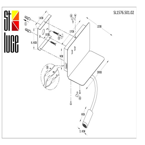 SL1576.501.02 Светильник настенный ST-Luce Белый/Белый LED 2*3W 4000K Настенные светильники