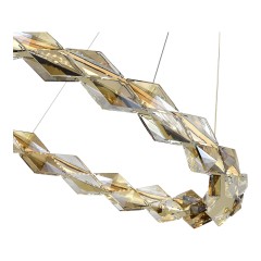 SL6009.203.01 Люстра подвесная ST-Luce Золотистый/Прозрачный,Янтарный LED 1*30W 3000K DIAMANTA