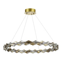 SL6009.213.01 Люстра подвесная ST-Luce Золотой/Прозрачный,Янтарный LED 1*30W 3000K DIAMANTA