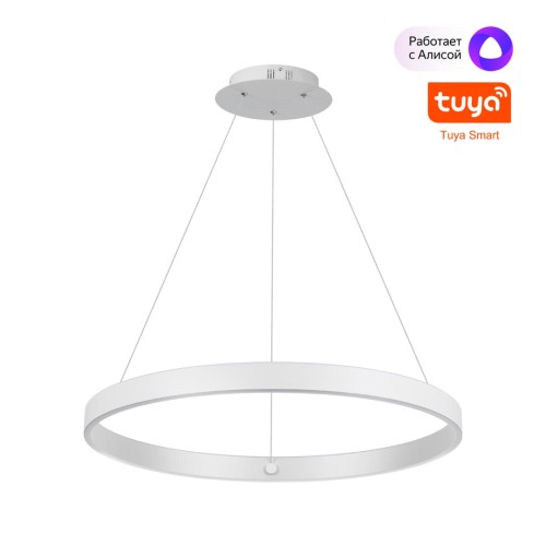 359449 OVER NT24 296 белый Светильник подвесной диммир. со сменой цв.темпер. (пульт ДУ/прилож. Smart Life) IP20 LED 50/12W 85-265V 3000-6000К SOTTO