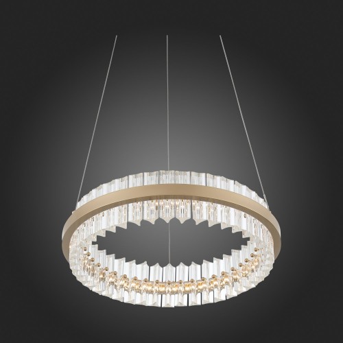 SL383.203.01 Светильник подвесной ST-Luce Золотистый/Золотистый, Прозрачный LED 1*34W 3000K CHERIO
