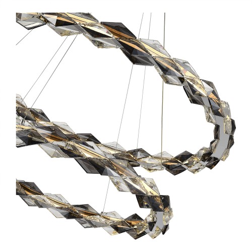 SL6009.103.02 Люстра подвесная ST-Luce Хром/Прозрачно-Дымчатый LED 1*45W 3000K DIAMANTA