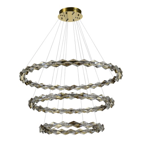 SL6009.203.03 Люстра подвесная ST-Luce Золотистый/Прозрачный,Янтарный LED 1*75W 3000K DIAMANTA