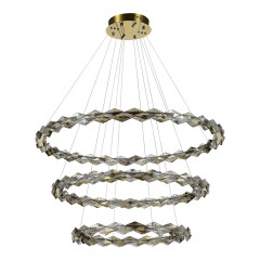 SL6009.203.03 Люстра подвесная ST-Luce Золотистый/Прозрачный,Янтарный LED 1*75W 3000K DIAMANTA