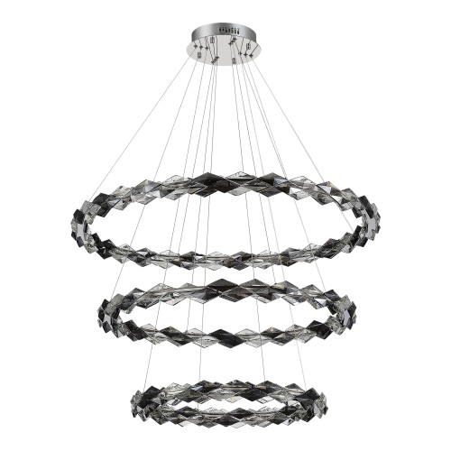 SL6009.103.03 Люстра подвесная ST-Luce Хром/Прозрачно-Дымчатый LED 1*75W 3000K DIAMANTA