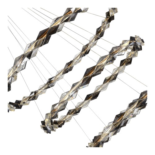 SL6009.103.03 Люстра подвесная ST-Luce Хром/Прозрачно-Дымчатый LED 1*75W 3000K DIAMANTA