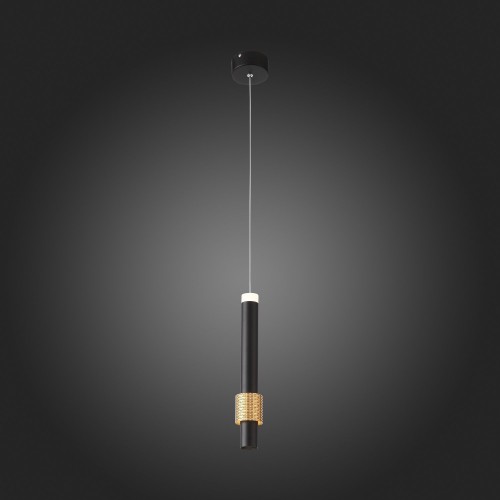 SL1591.403.01 Светильник подвесной ST-Luce Черный, Анодированный золотой/Черный LED 1*6W 3000K Подвесные светильники