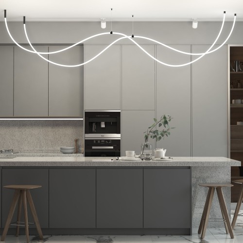 Подвесной трос для круглого гибкого неона Full light черный 2 м FL 2830 черный