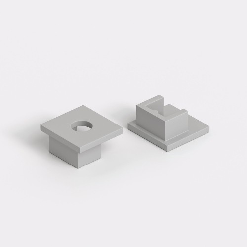 Заглушки для встраиваемого гибкого алюминиевого профиля под ГКЛ 9,5мм (комп. 2шт) ZLL-2-ALP024