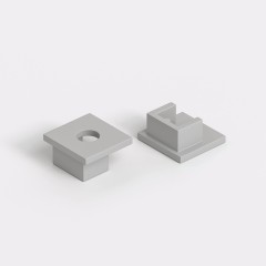 Заглушки для встраиваемого гибкого алюминиевого профиля под ГКЛ 9,5мм (комп. 2шт) ZLL-2-ALP024