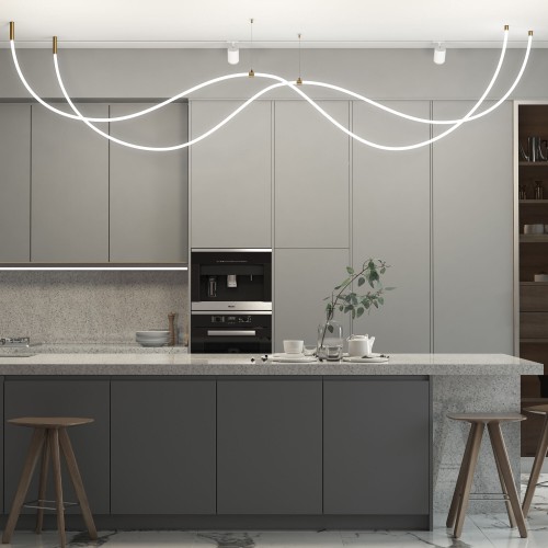 Подвесной трос для круглого гибкого неона Full light латунь 2 м FL 2830 латунь