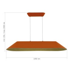SL3001.823.01 Светильник подвесной ST-Luce Оранжевый,Серый/Оранжевый,Серый LED 1*32W SENTITO