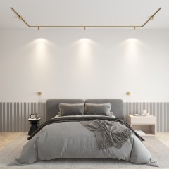 DK5072-SB Бра SHINE WALL со светодиодом, D104*H68, IP20, 3000К, 3W, RA?90, сатинированная латунь, алюминий