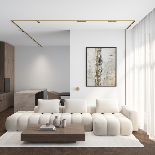 DK5072-SB Бра SHINE WALL со светодиодом, D104*H68, IP20, 3000К, 3W, RA?90, сатинированная латунь, алюминий