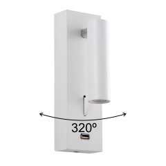 Бра Crystal Lux CLT 210W USB WH