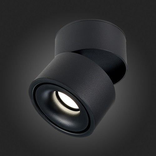 ST652.442.12 Светильник потолочный Черный LED 1*12W 4000K 1 000Lm Ra>90 36° IP20 D100xH105 170-240V Накладные светильники