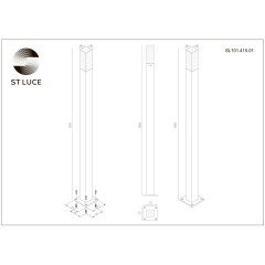 SL101.415.01 Светильник уличный наземный ST-Luce черный/Белый LED 1*3W 4000K VIVO